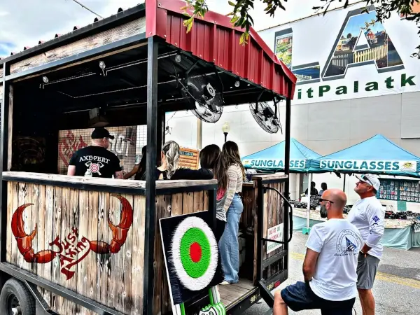 Mobile axe throwing brought right to your special event near Jacksonville, Florida.